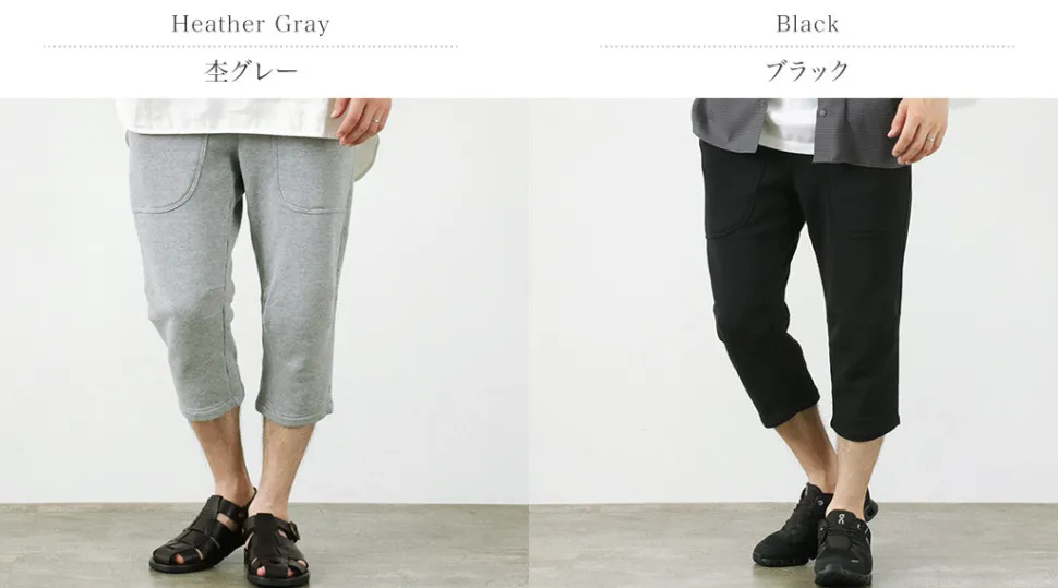 ROCOCO / Loopwheel knit sweatshirt cropped trousers