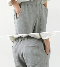 ROCOCO / Loopwheel knit sweatshirt cropped trousers