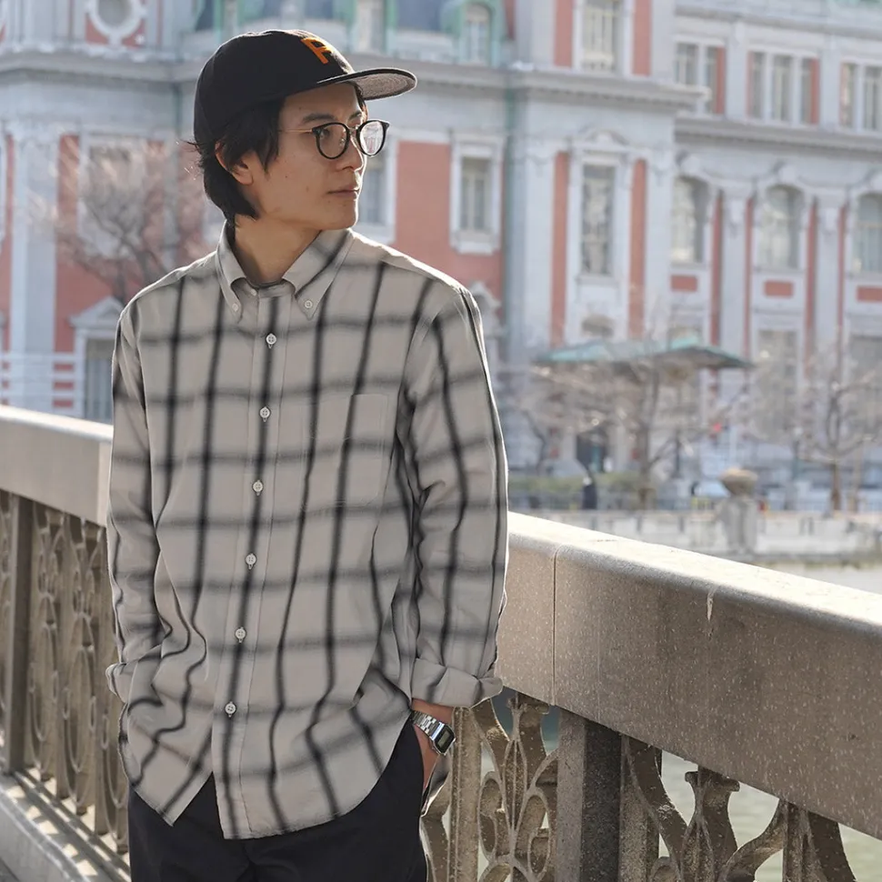 ROCOCO / Ombre Check Button Down Shirt Classic Fit