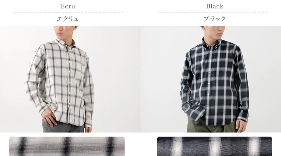 ROCOCO / Ombre Check Button Down Shirt Classic Fit
