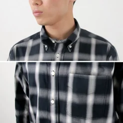 ROCOCO / Ombre Check Button Down Shirt Classic Fit