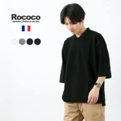 ROCOCO / Pique polo collar T-shirt