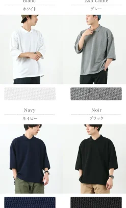 ROCOCO / Pique polo collar T-shirt