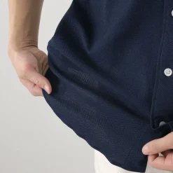 ROCOCO / Pique Short Sleeve Button Down Shirt