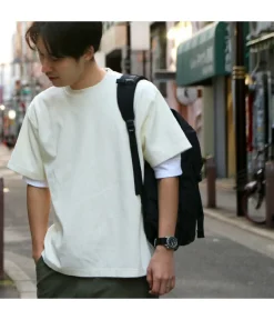 ROCOCO / Smooth Cotton Ribbed Crew T-Shirt