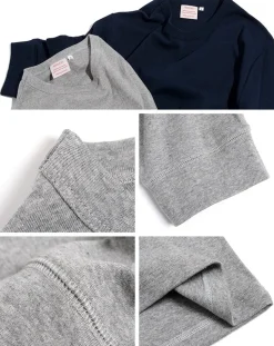 ROCOCO / Smooth Cotton Ribbed Crew T-Shirt