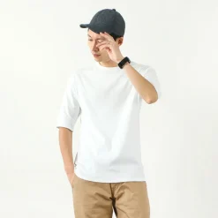 ROCOCO / Smooth Cotton Ribbed Crew T-Shirt