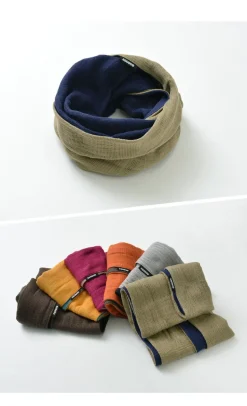 ROCOCO / 2-Tone Snood Reversible Imabari Scarf