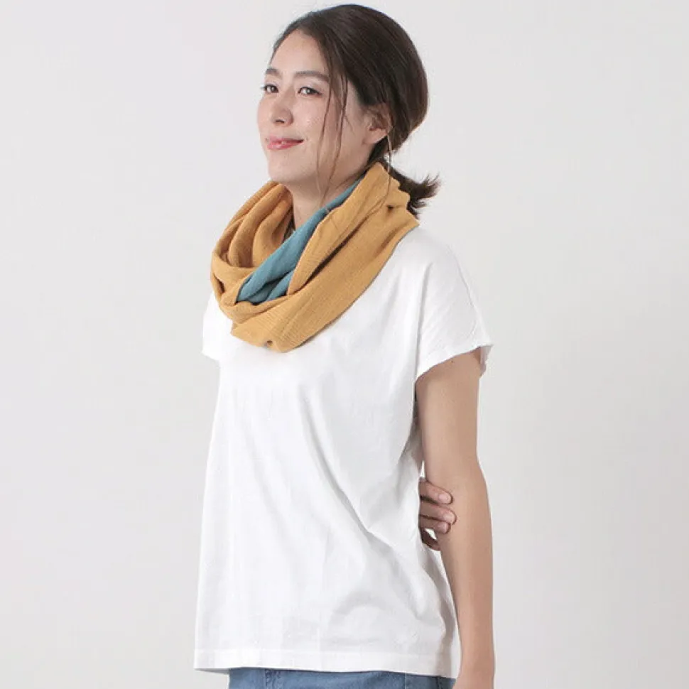 ROCOCO / 2-Tone Snood Reversible Imabari Scarf