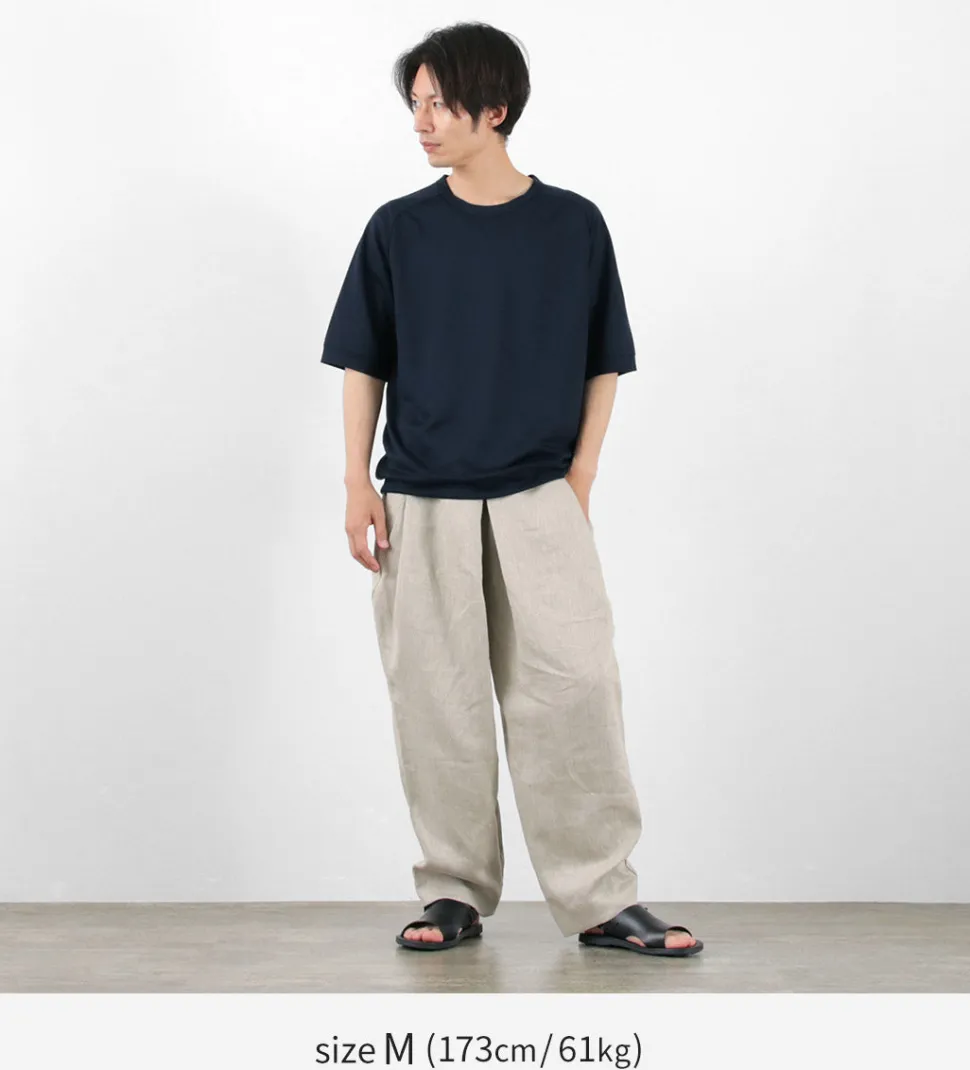 ROCOCO / Vintage Linen Wide Tucked Easy Pants