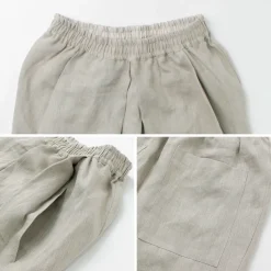 ROCOCO / Vintage Linen Wide Tucked Easy Pants