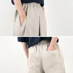ROCOCO / Vintage Linen Wide Tucked Easy Pants