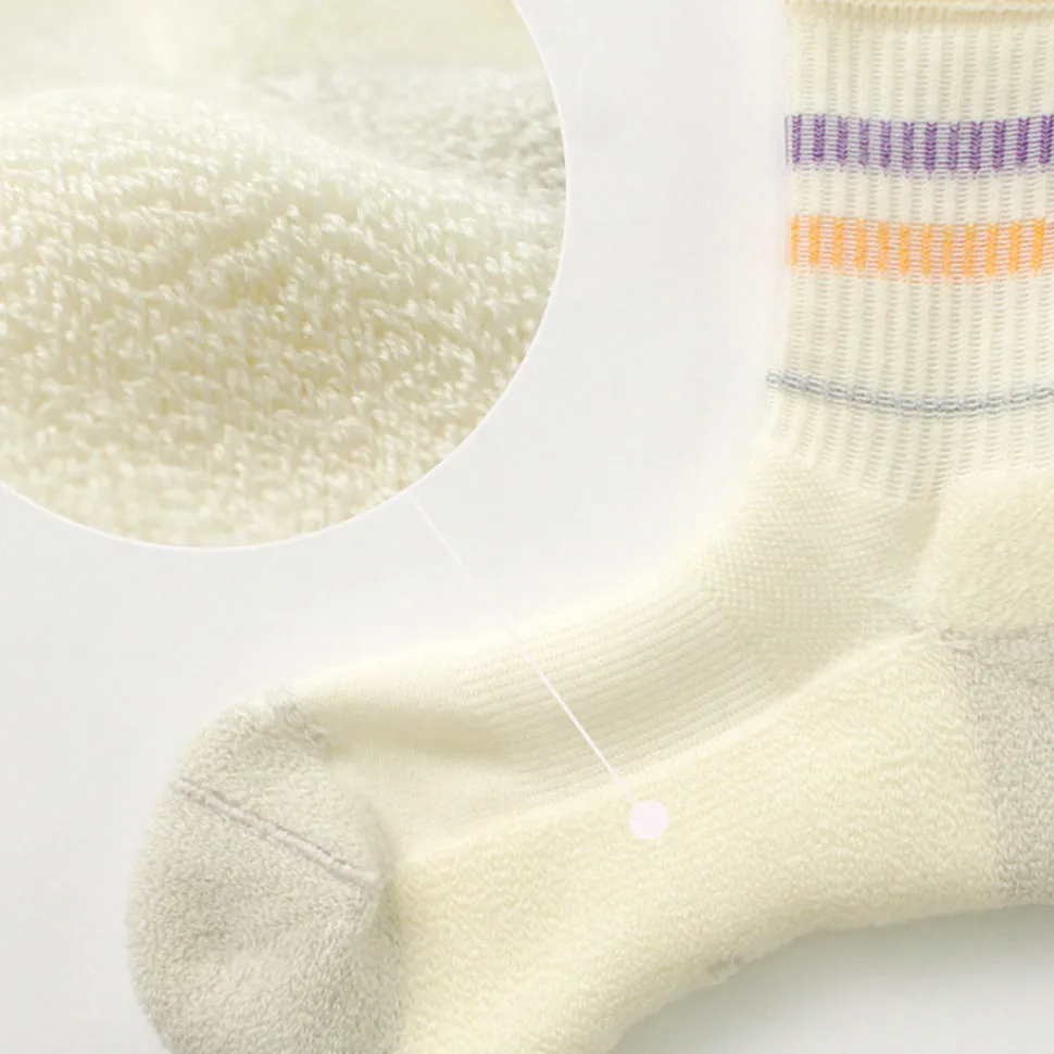 ROTOTO / All Rounder 2 Stripe Merino Crew Socks