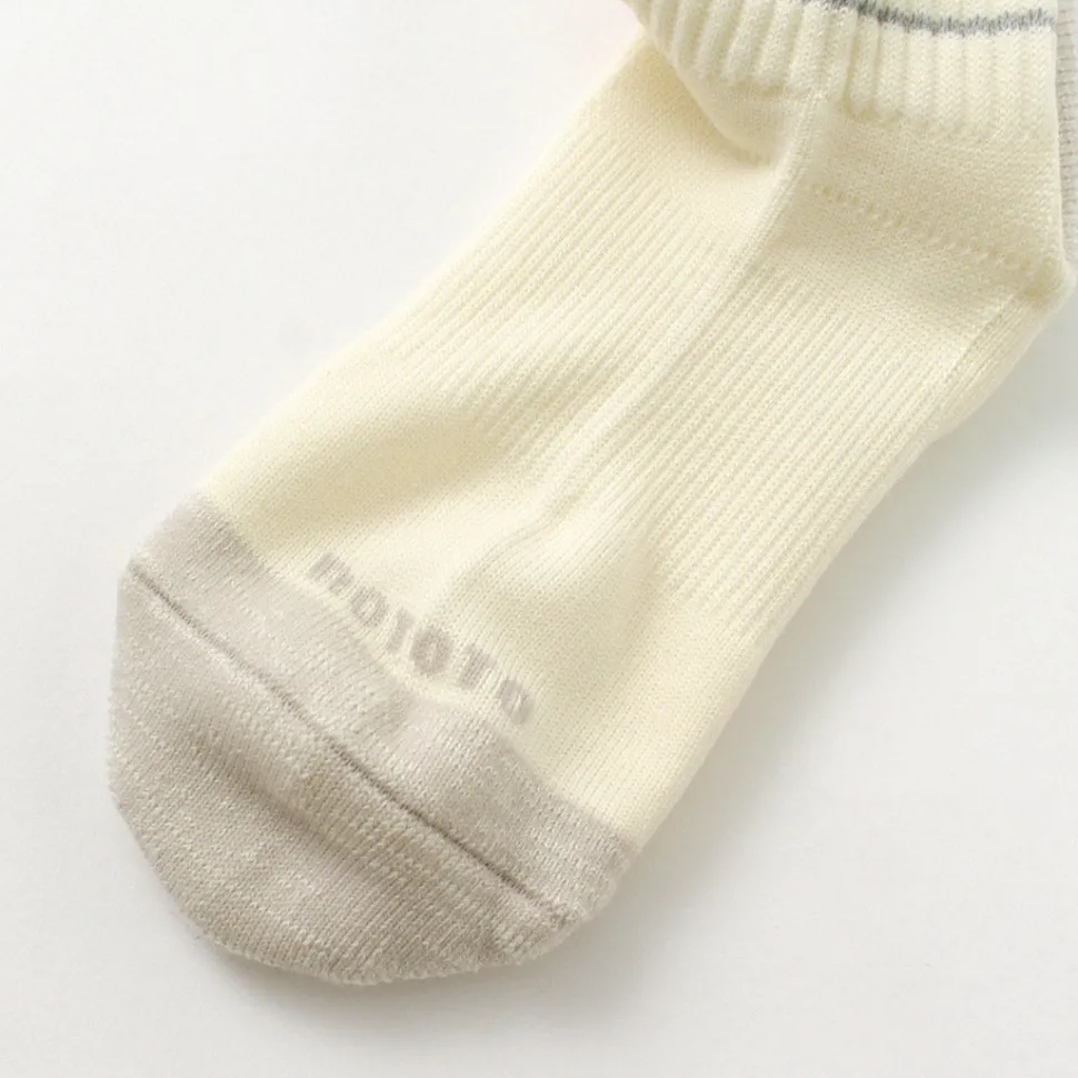 ROTOTO / All Rounder 2 Stripe Merino Crew Socks