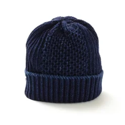 ROTOTO / Aran Cable Indigo Wax Cap