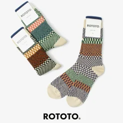 ROTOTO / Check & Step Socks R1549