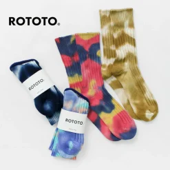 ROTOTO / Chunky rib crew socks Tie-dye