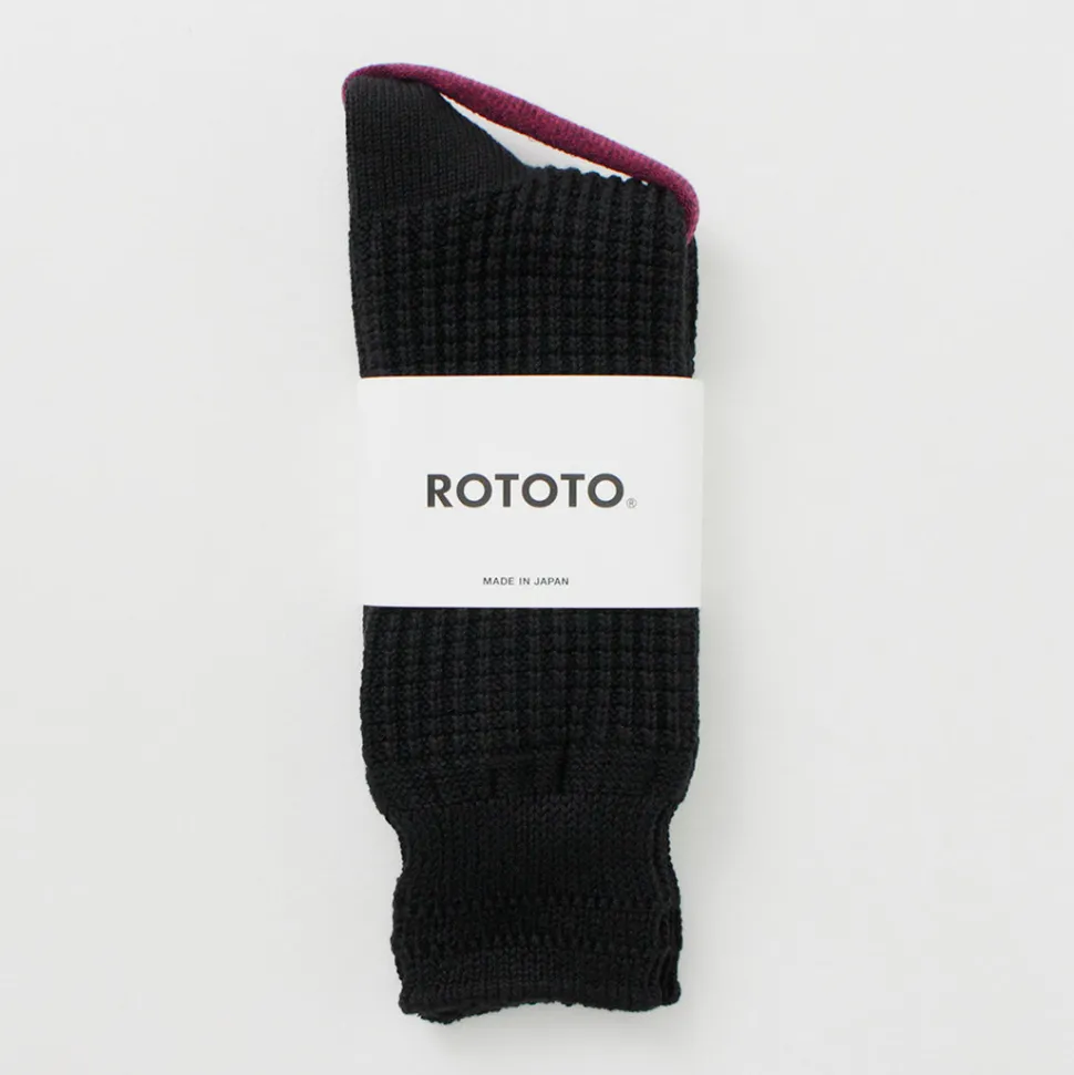 ROTOTO / Cotton Waffle Crew Socks