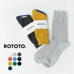 ROTOTO / Cotton Waffle Crew Socks