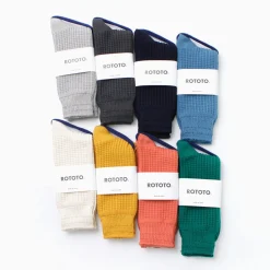 ROTOTO / Cotton Waffle Crew Socks