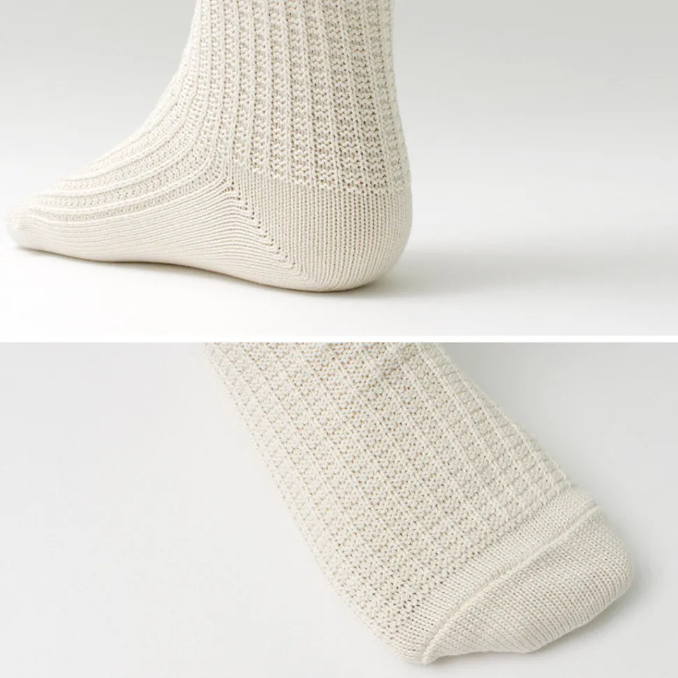 ROTOTO / Cotton Waffle Crew Socks
