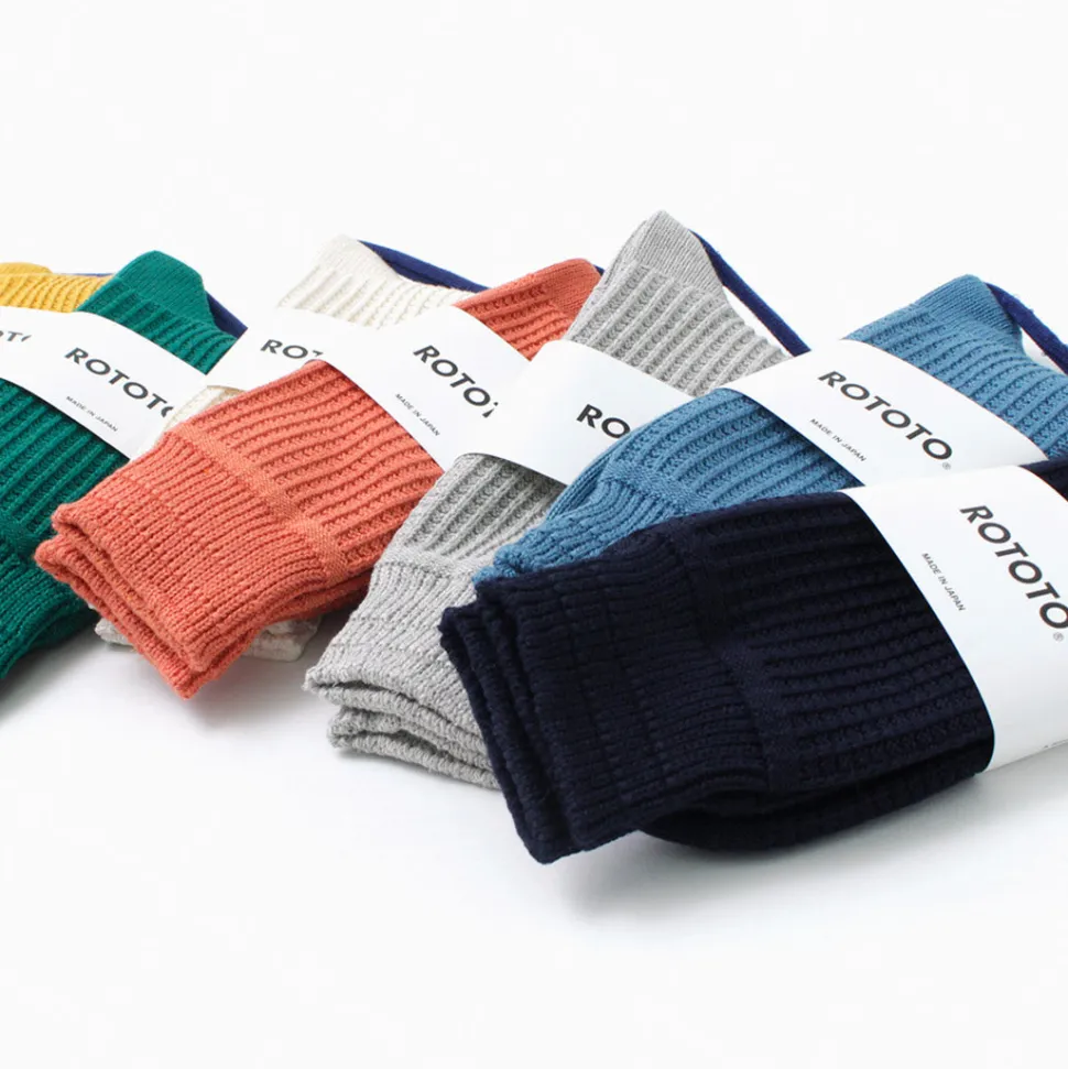 ROTOTO / Cotton Waffle Crew Socks