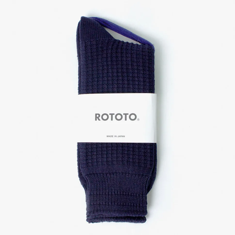 ROTOTO / Cotton Waffle Crew Socks