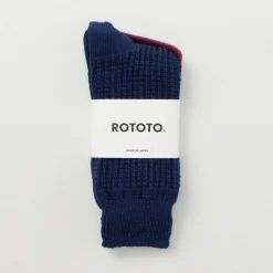 ROTOTO / Cotton Waffle Crew Socks