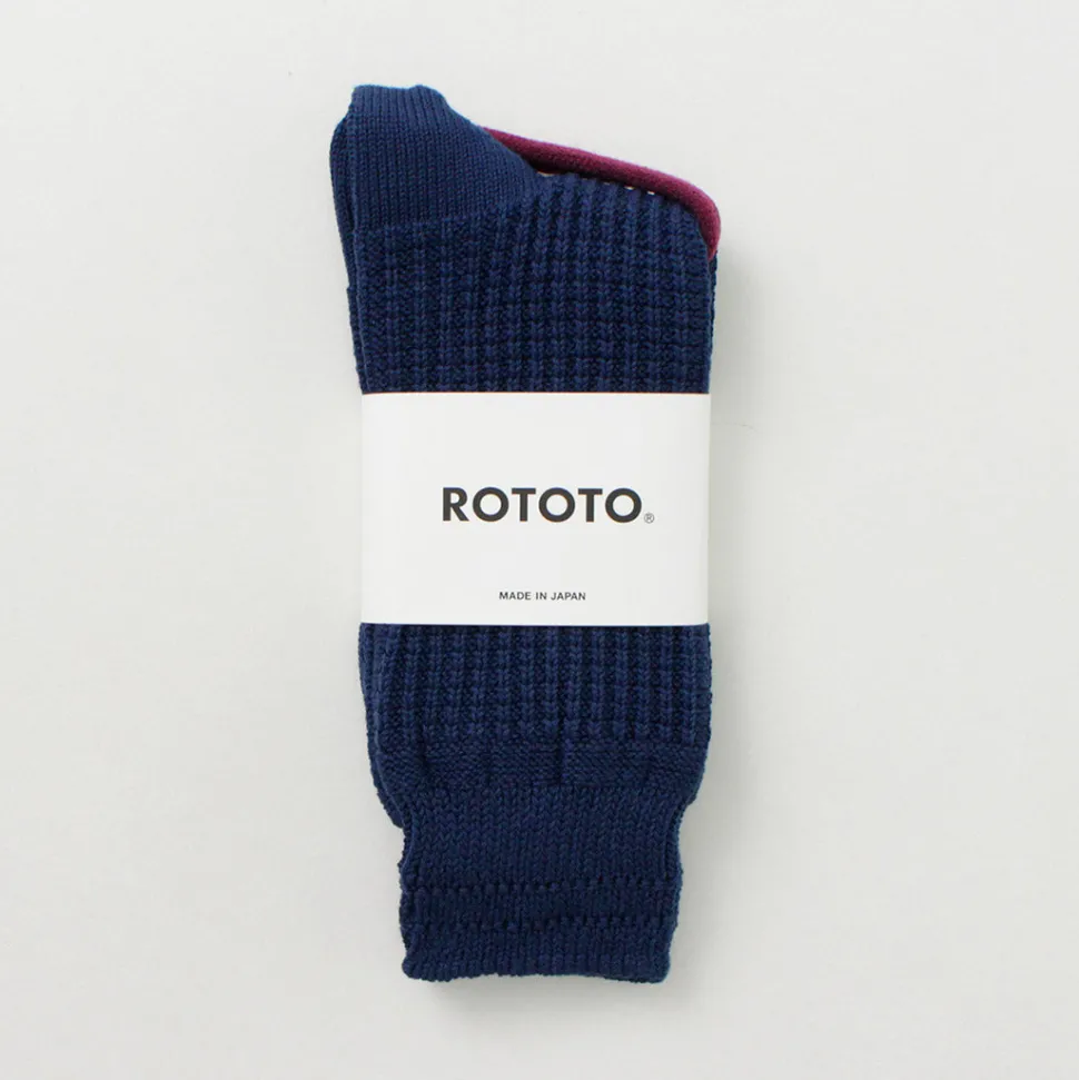 ROTOTO / Cotton Waffle Crew Socks