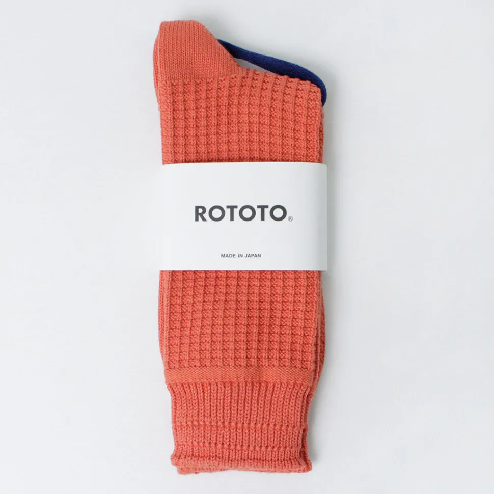 ROTOTO / Cotton Waffle Crew Socks