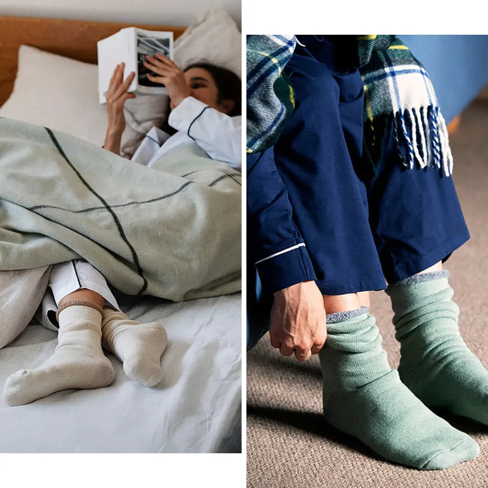 ROTOTO / Double Face Cozy Sleeping Socks Extra Fine Merino