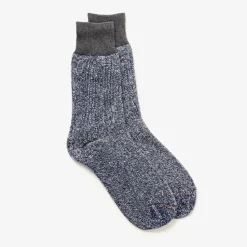 ROTOTO / Double Face Crew Socks Silk & Cotton
