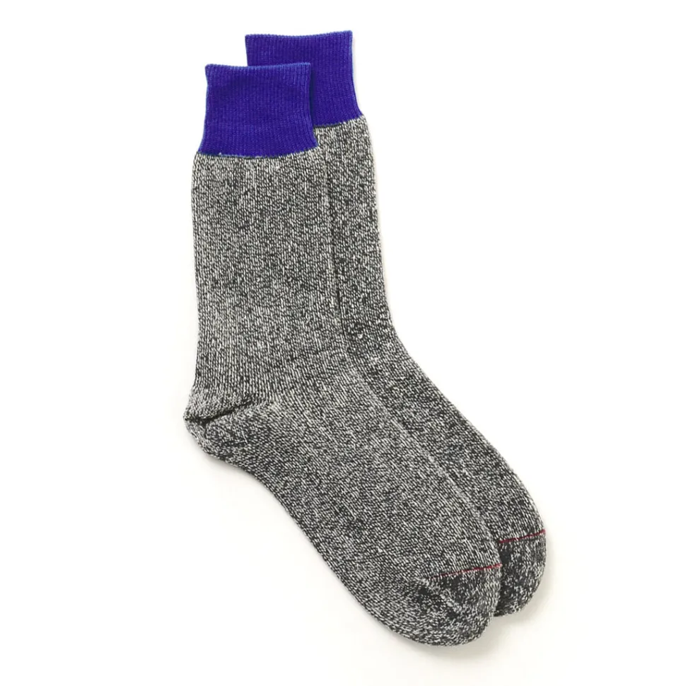 ROTOTO / Double Face Crew Socks Silk & Cotton