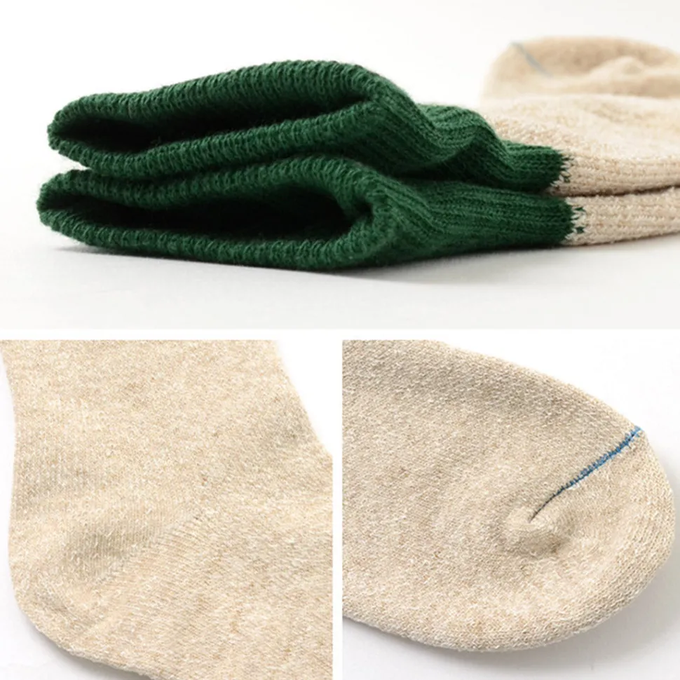 ROTOTO / Double Face Crew Socks Silk & Cotton