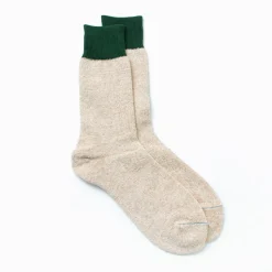ROTOTO / Double Face Crew Socks Silk & Cotton