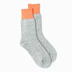 ROTOTO / Double Face Crew Socks Silk & Cotton