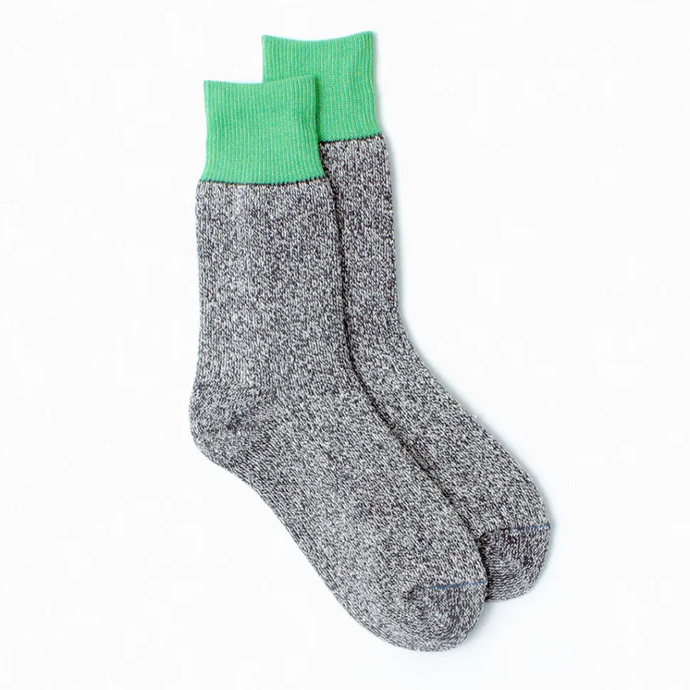 ROTOTO / Double Face Crew Socks Silk & Cotton