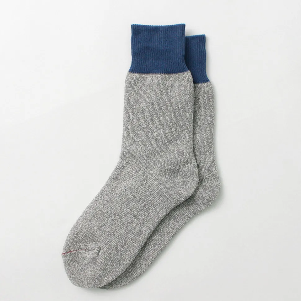 ROTOTO / Double Face Crew Socks Silk & Cotton