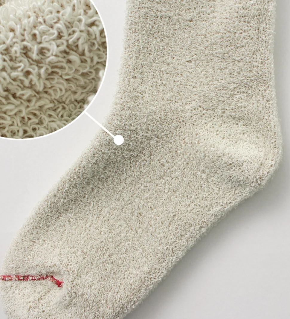 ROTOTO / Double Face Crew Socks Silk & Cotton