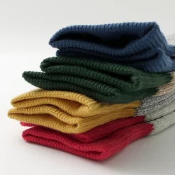 ROTOTO / Double Face Crew Socks Silk & Cotton