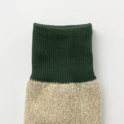 ROTOTO / Double Face Crew Socks Silk & Cotton