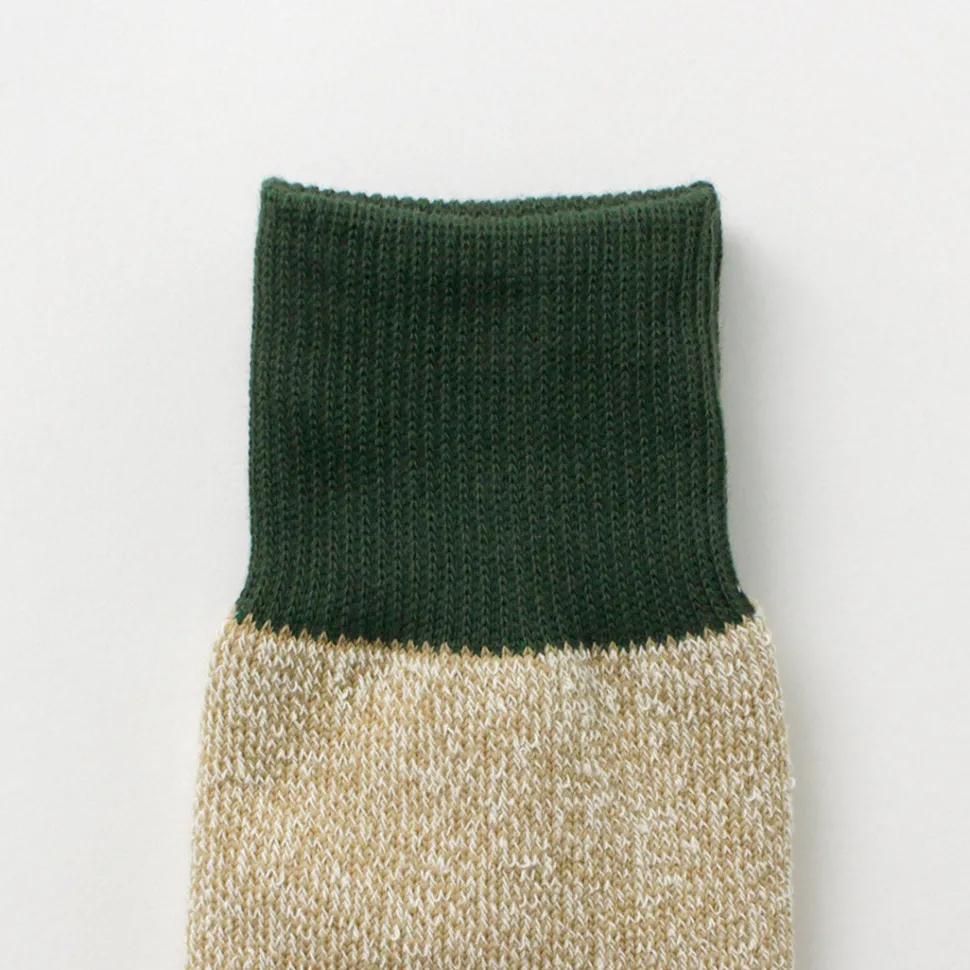 ROTOTO / Double Face Crew Socks Silk & Cotton