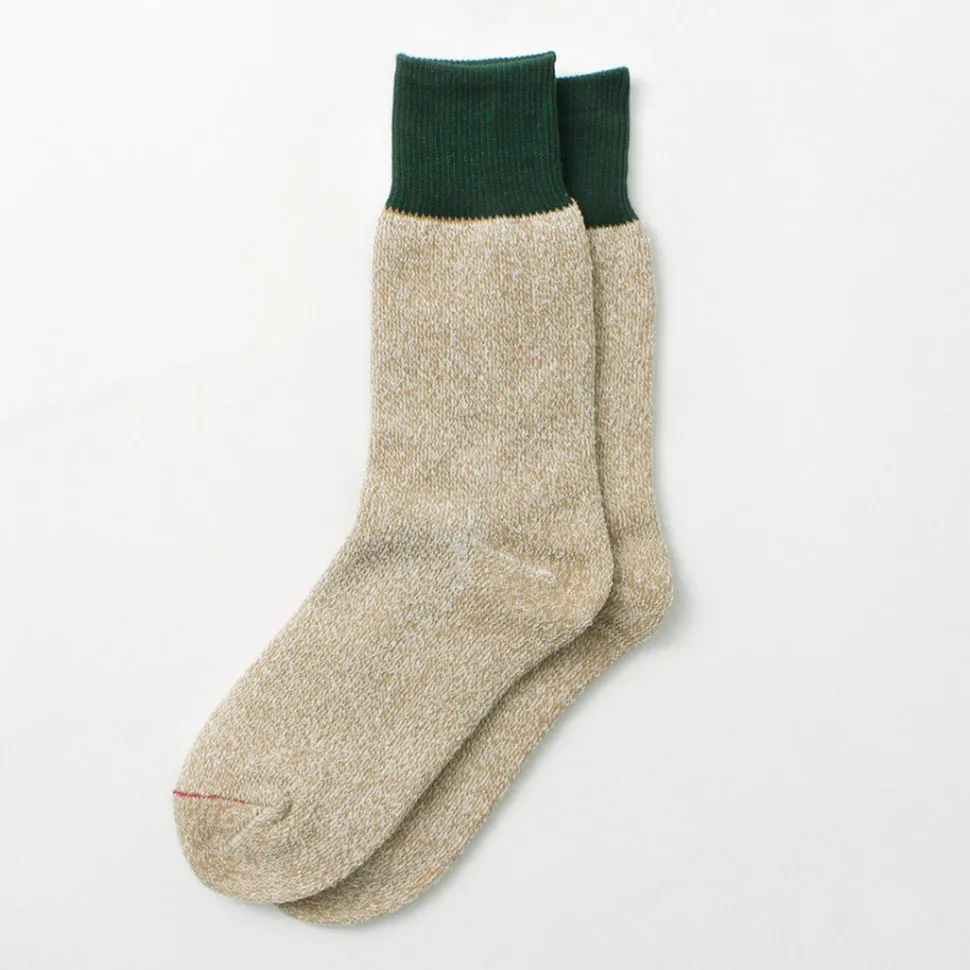 ROTOTO / Double Face Crew Socks Silk & Cotton