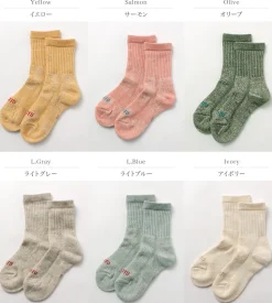 ROTOTO / Double Face Mini Crew Socks Organic Cotton