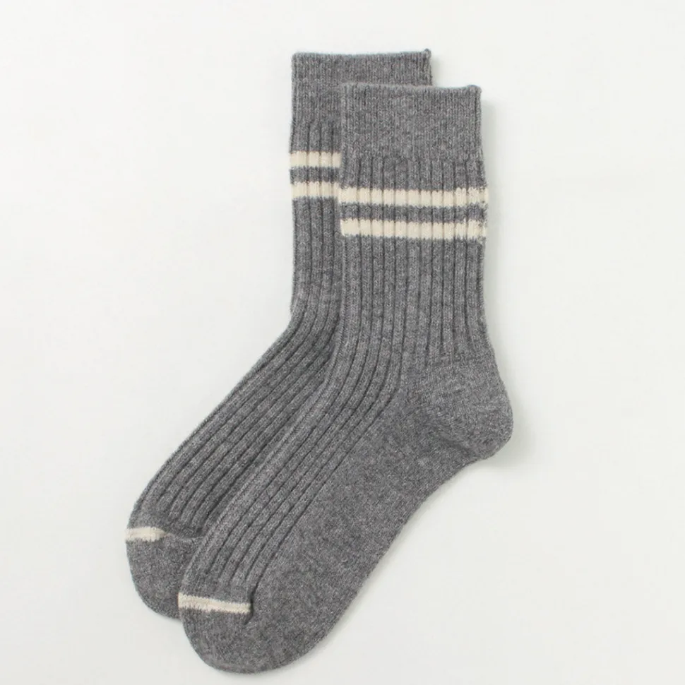 ROTOTO / Merino Lambs Wool Striped Socks