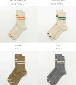 ROTOTO / Merino Lambs Wool Striped Socks