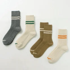 ROTOTO / Merino Lambs Wool Striped Socks