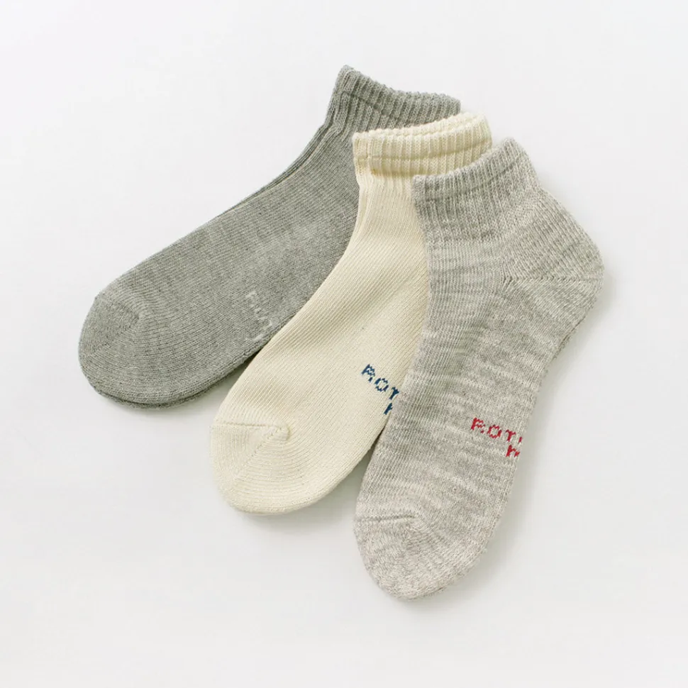 ROTOTO / Organic daily 3 pack ankle socks