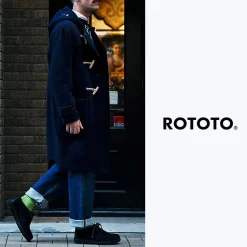 ROTOTO / R1327 Cotton wool ribbed crew socks