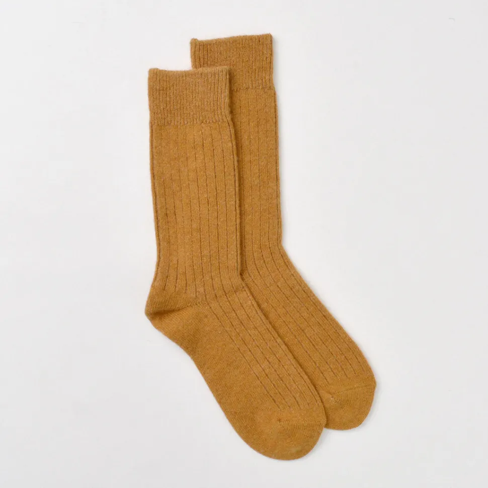 ROTOTO / R1327 Cotton wool ribbed crew socks